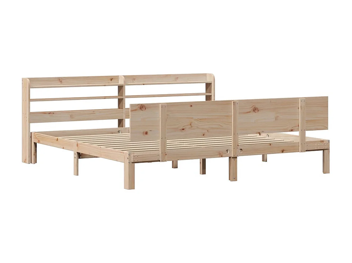 Struttura letto con testiera senza materasso 200x200 cm