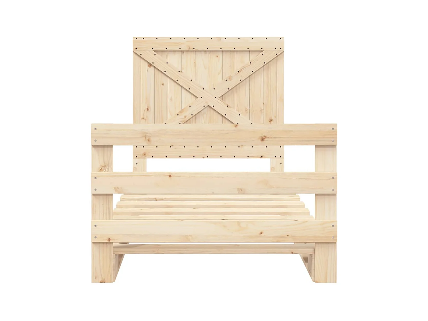 Bedframe zonder matras met hoofdbord 100x200 cm