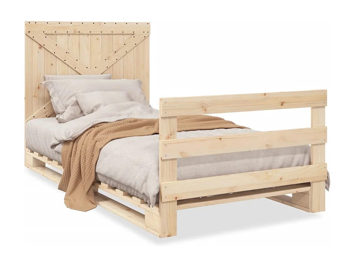 Bettgestell ohne Matratze mit Kopfteil 100x200 cm