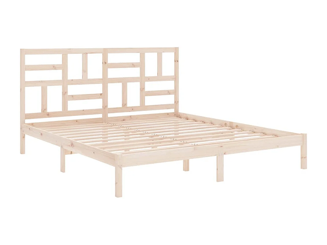 Cadre de lit sans matelas bois massif 200x200 cm