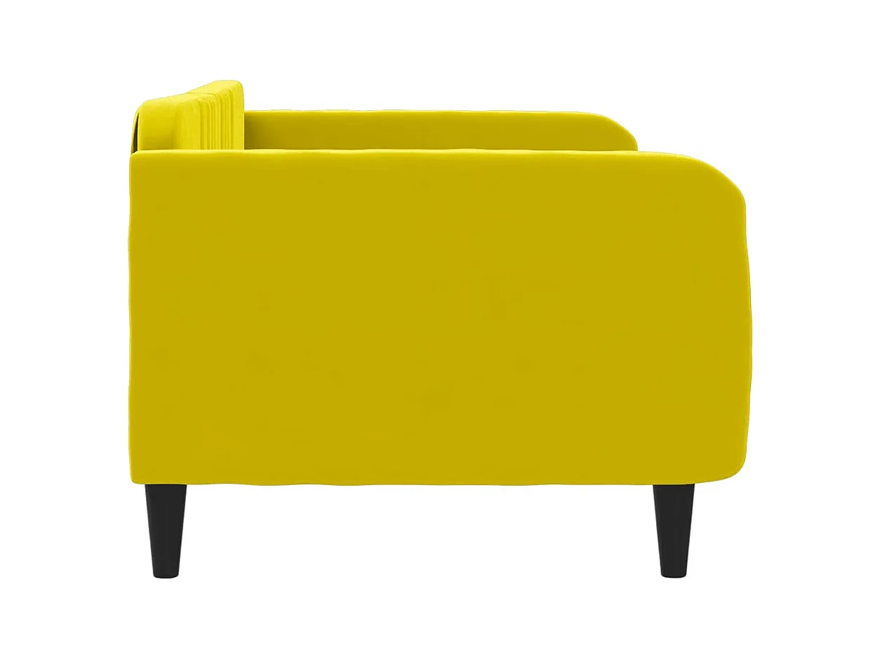 Dagbed zonder matras geel 100x200 cm fluweel