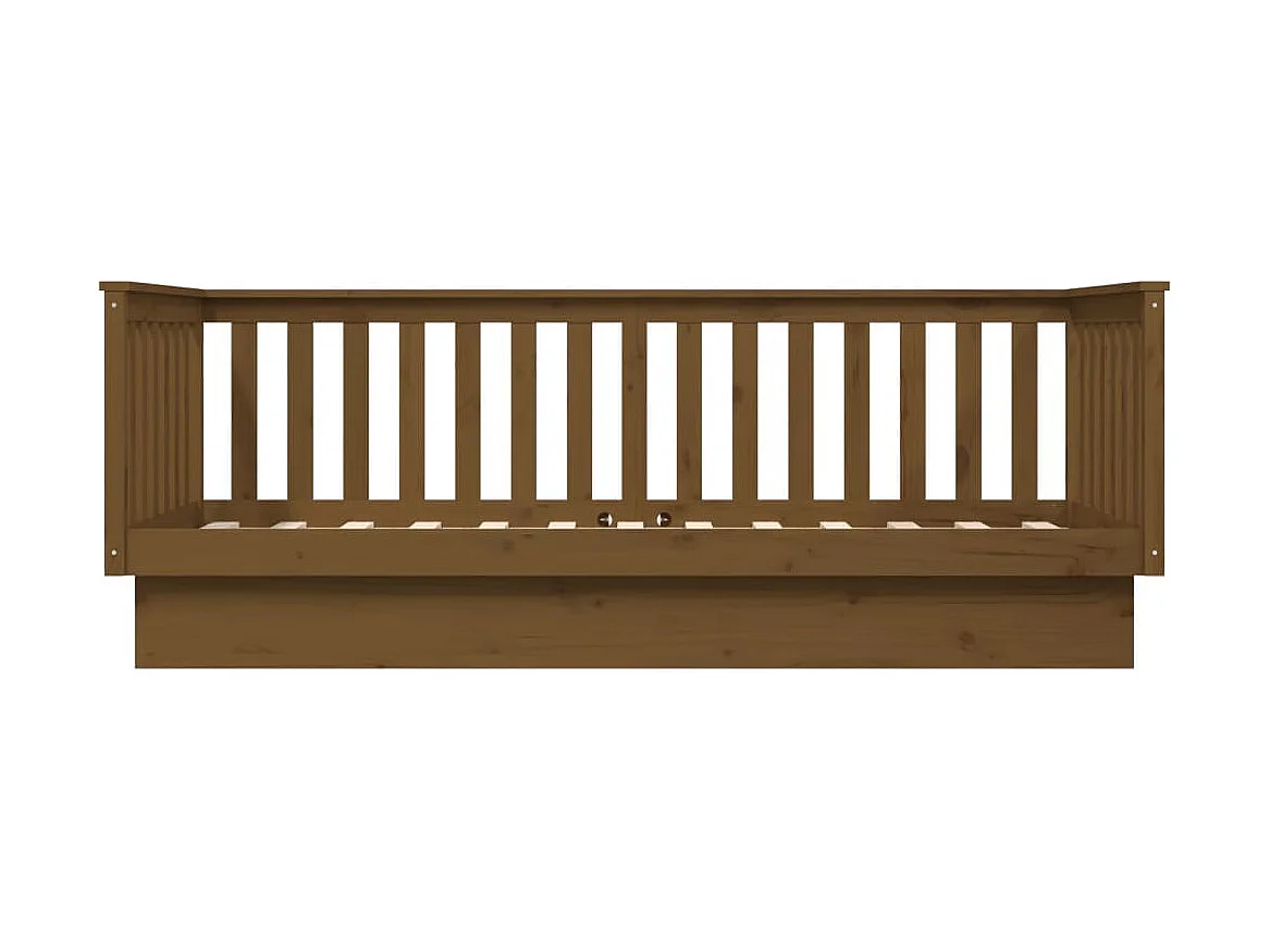 Lit de jour sans matelas marron miel 80x200 cm bois pin massif