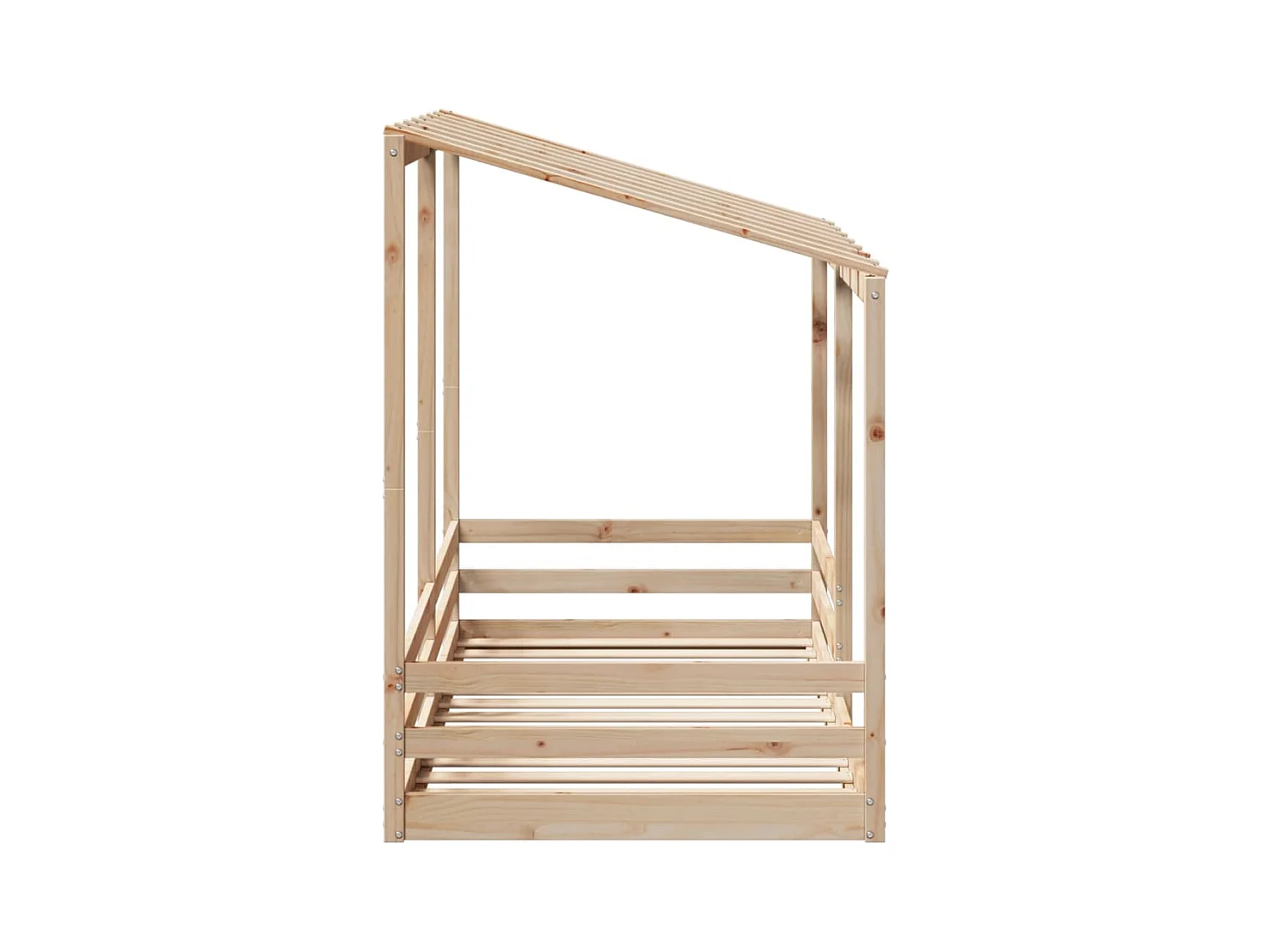 Letto per bambini senza materasso 100x200 cm in legno massello di pino