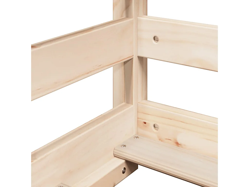 Letto per bambini senza materasso 100x200 cm in legno massello di pino