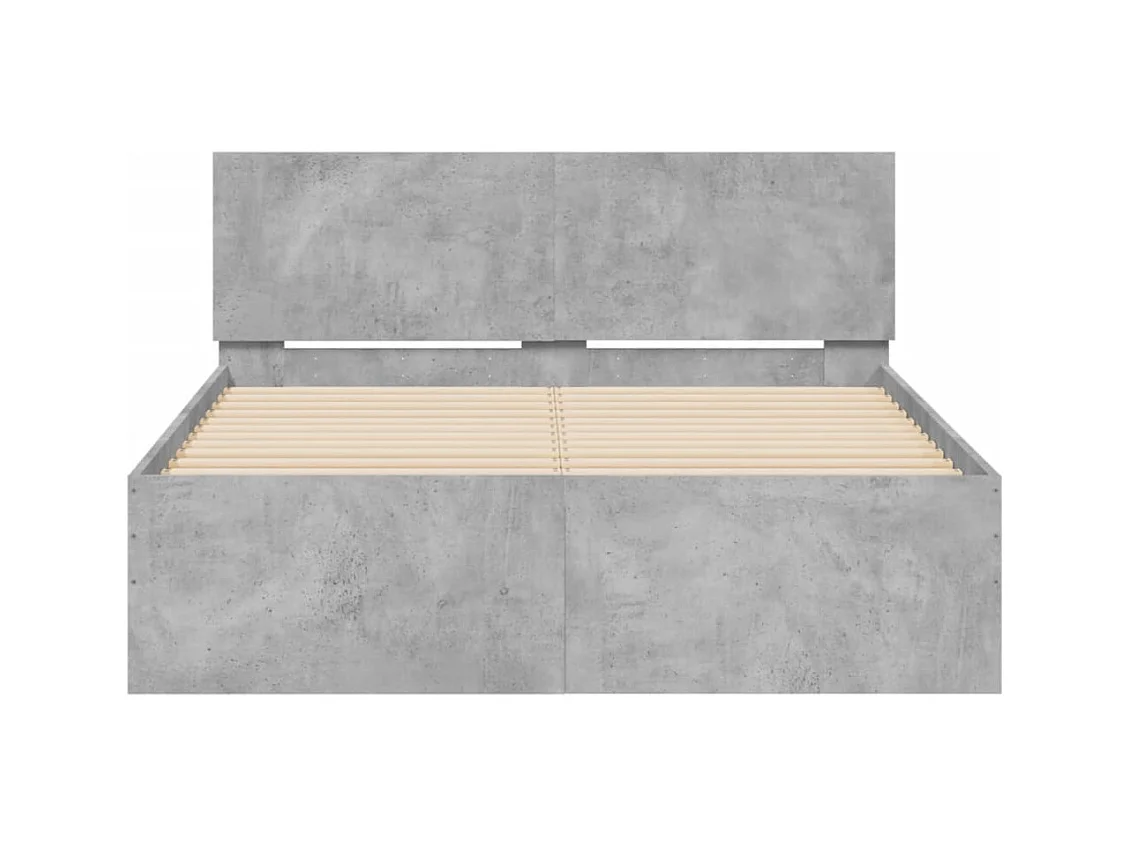 Bedframe zonder matras grijs beton 120x190 cm