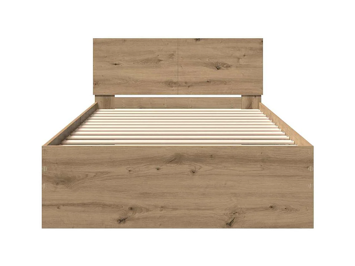 Bedframe Eiken handgemaakt 100 x 200 cm Technisch hout