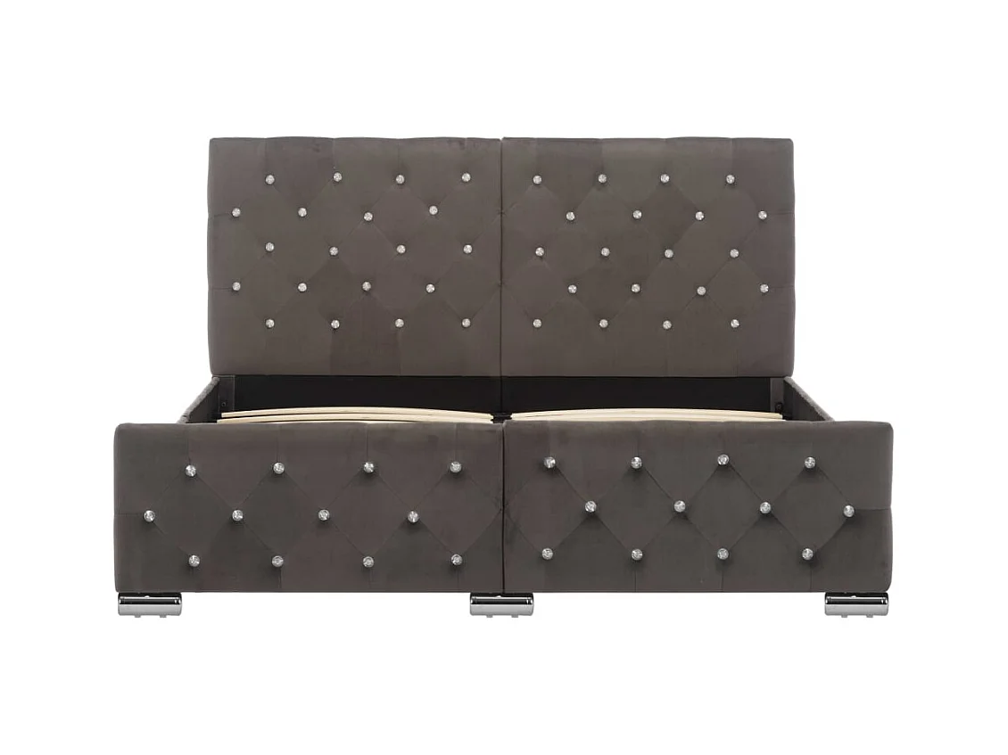 Bedframe zonder matras grijs fluweel 140x200 cm