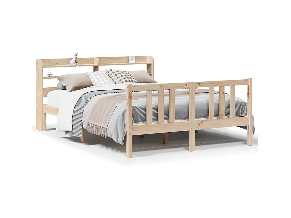 Struttura letto e testiera senza materasso 135x190 cm