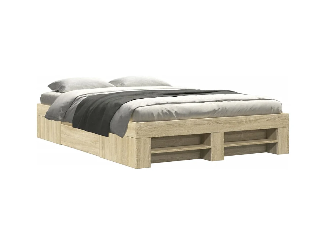 Bedframe zonder matras Sonoma eiken 140x200 cm