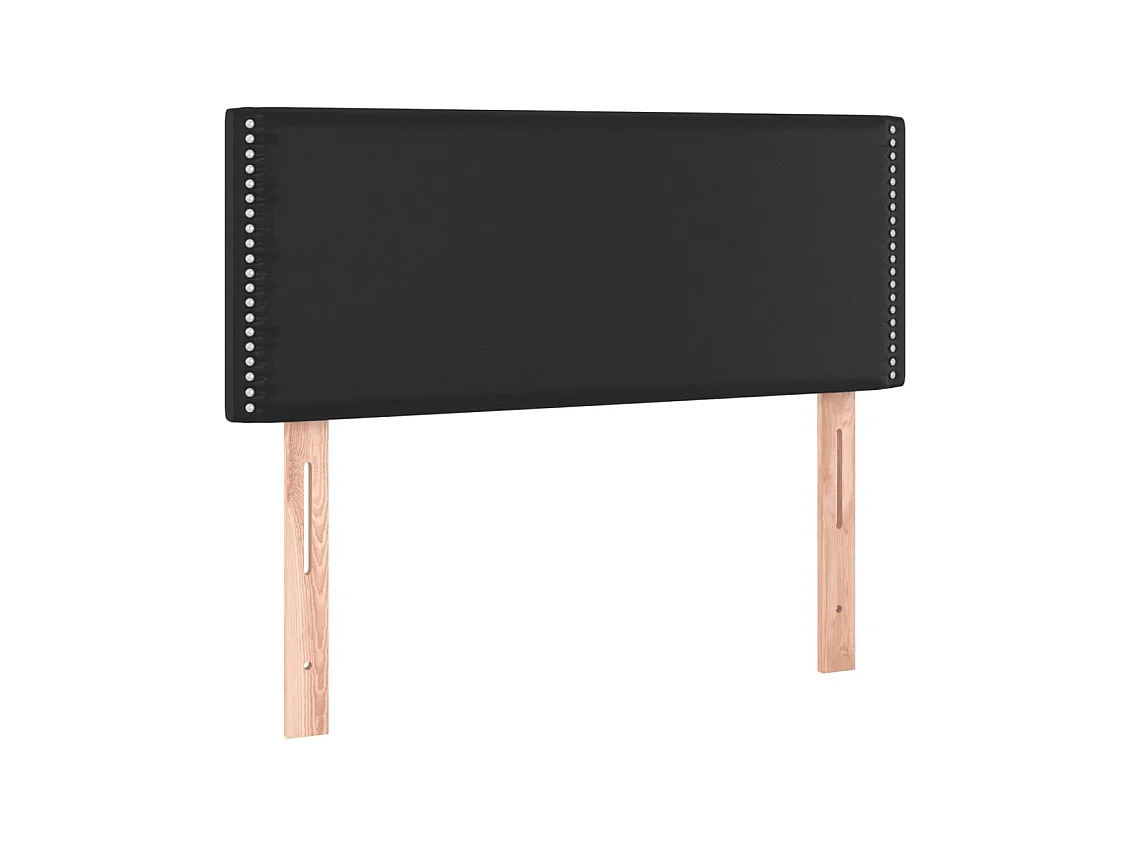 Lattenrost mit Matratze Schwarz 100x200 cm Kunstleder