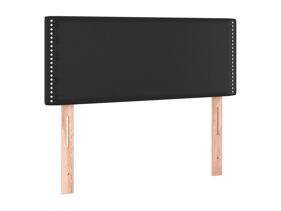 Lattenrost mit Matratze Schwarz 100x200 cm Kunstleder