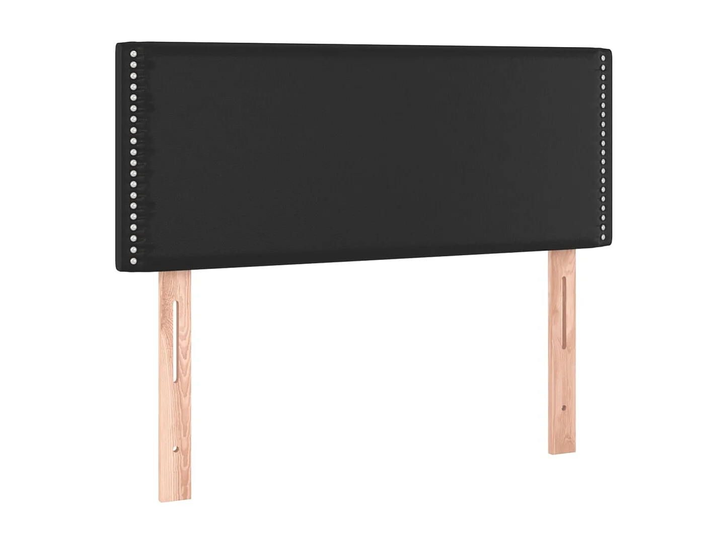 Lattenrost mit Matratze Schwarz 100x200 cm Kunstleder