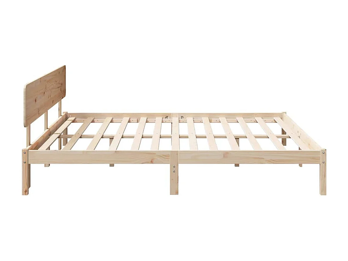 Estructura de cama con cabecero Natural 180 x 200 cm