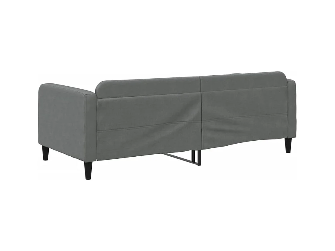 Daybed zonder matras donkergrijs 90x200 cm stof