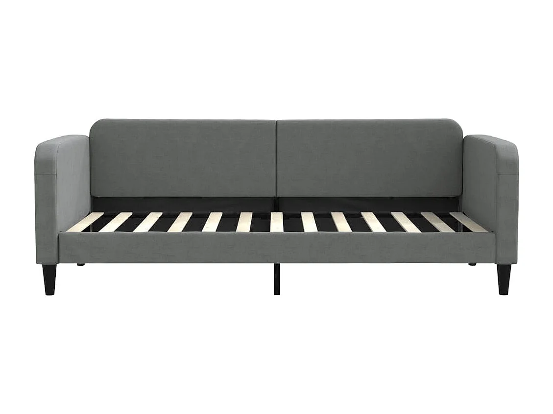 Lit de repos sans matelas gris foncé 90x200 cm tissu