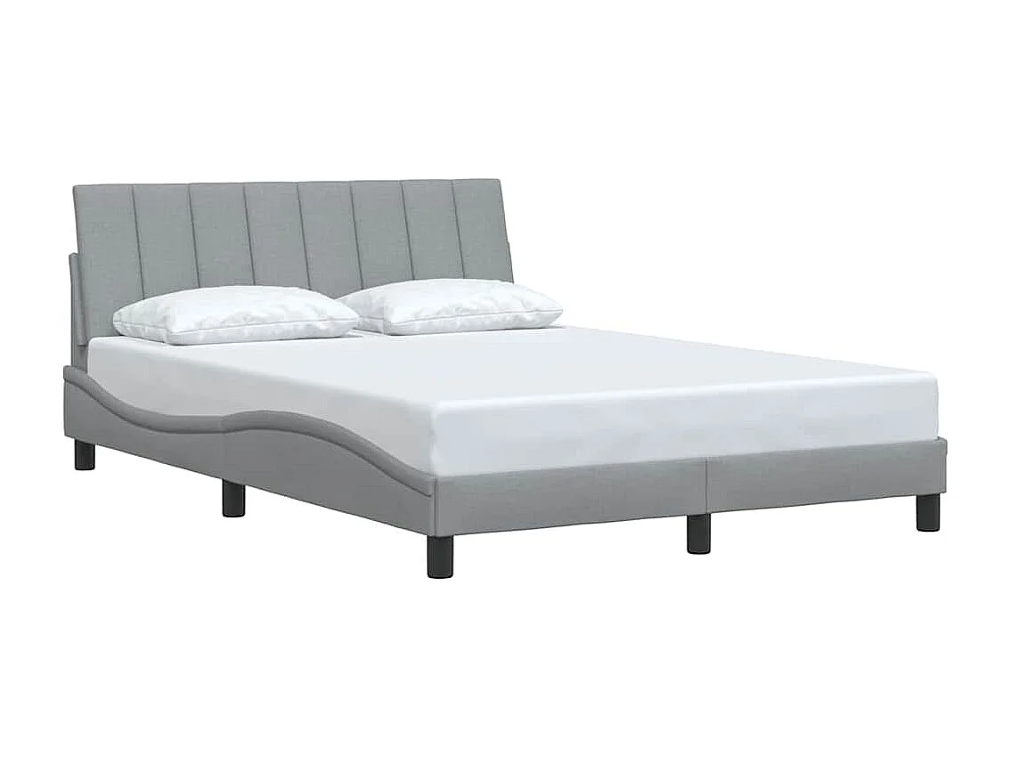 Bedframe zonder matras lichtgrijs 140x190 cm stof