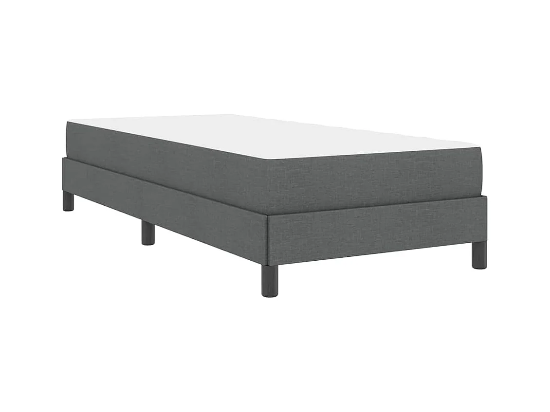 Boxspringbed met matras Donkergrijs 90 x 200 cm stof