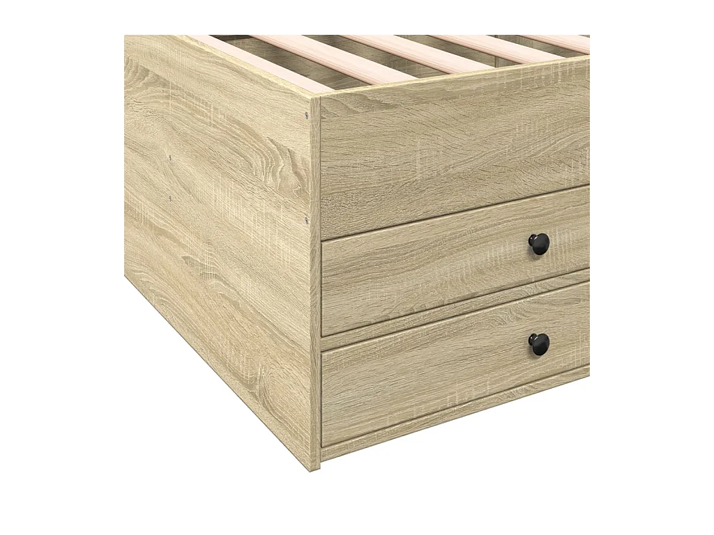Dagbed met lades zonder matras sonoma eiken 90x190 cm