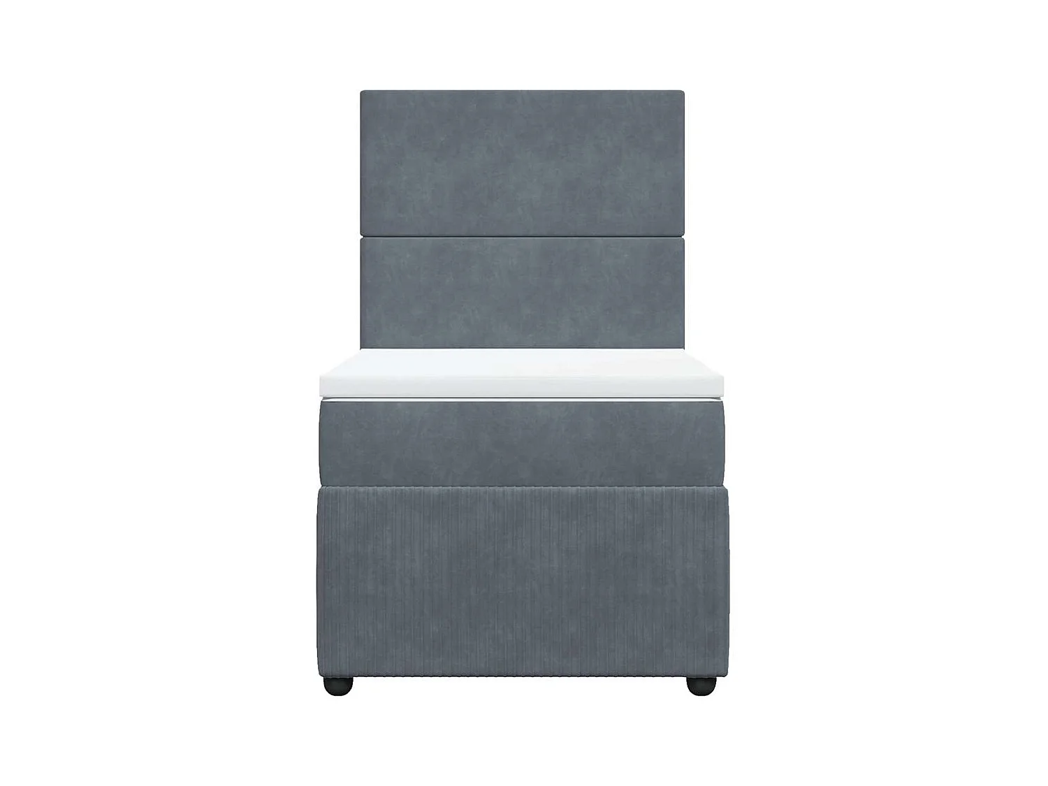 Lattenbodem en matras Donkergrijs 90x190 cm Fluweel