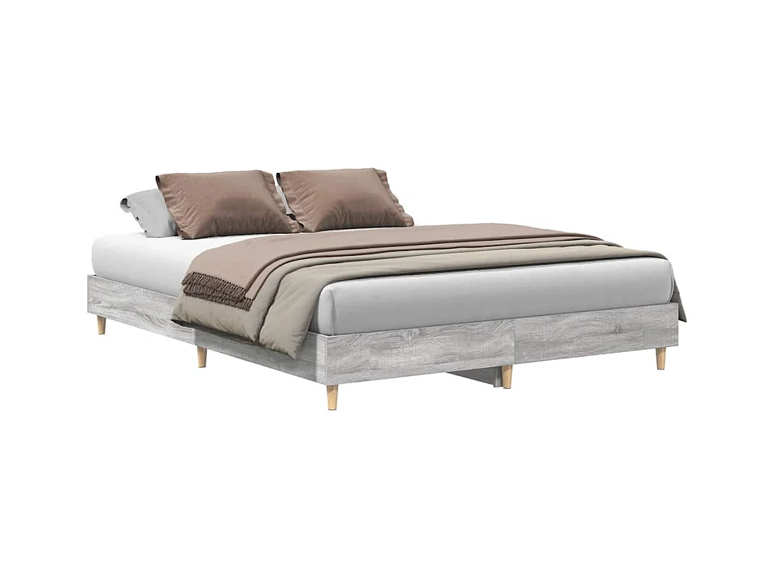 Bedframe zonder matras Sonoma grijs 150x200 cm