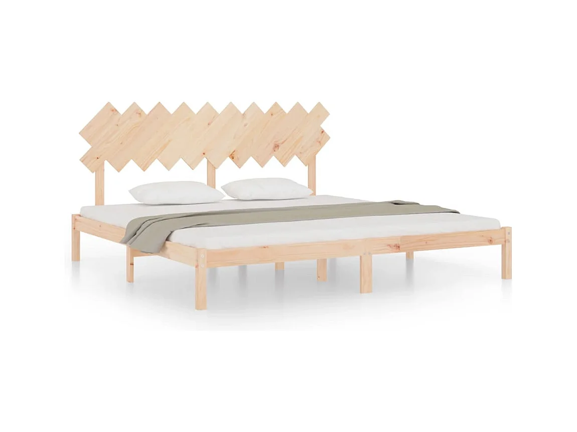 Bedframe zonder matras 200x200 cm massief hout