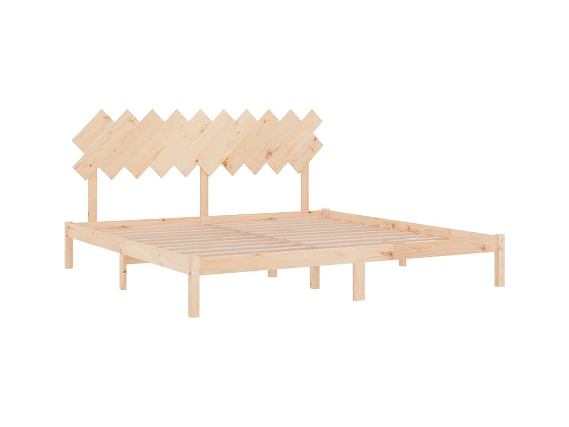 Bedframe zonder matras 200x200 cm massief hout