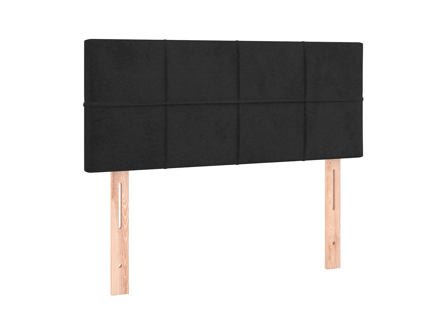 Sommier à lattes de lit avec matelas Noir 100x200 cm Velours