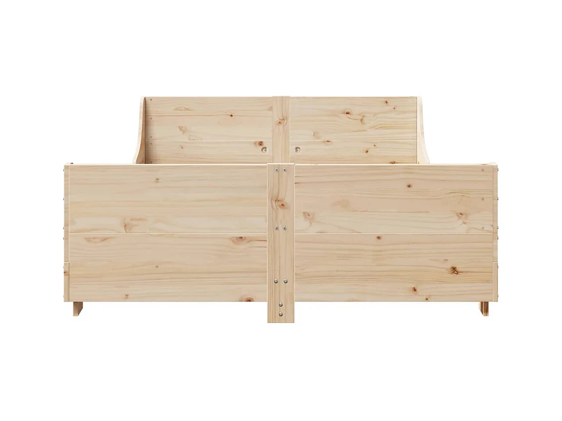 Estructura de cama sin colchón 140x190 cm madera maciza de pino