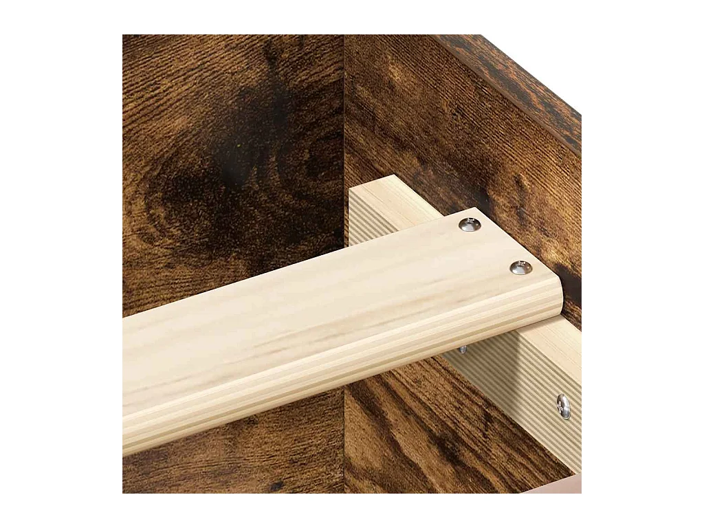 Cadre de lit sans matelas chêne fumé 140x190 cm