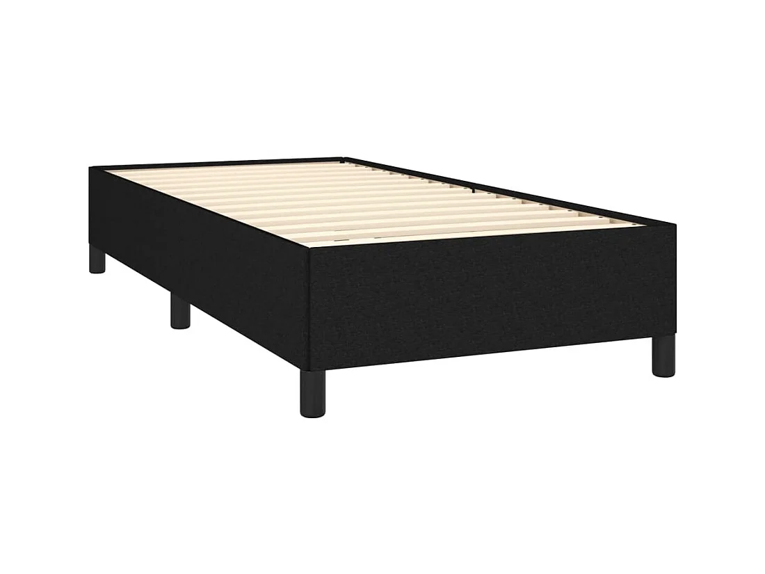 Struttura letto senza materasso tessuto nero 80x200 cm
