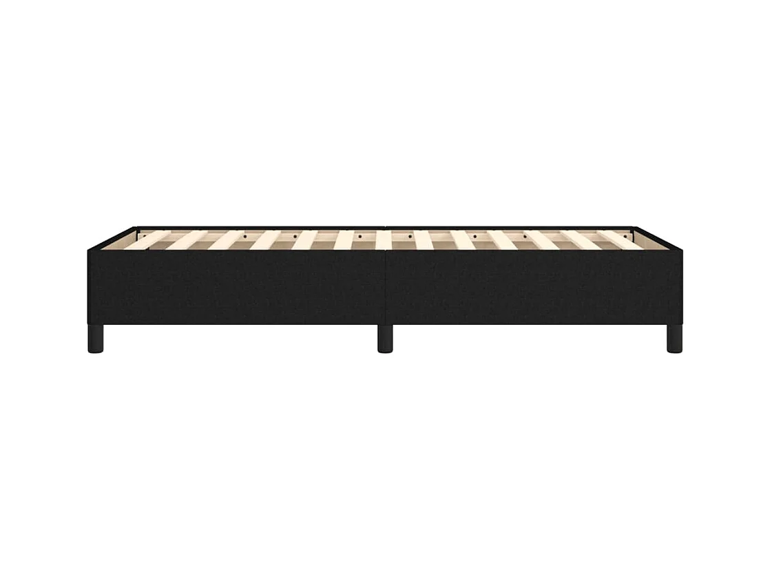 Struttura letto senza materasso tessuto nero 80x200 cm