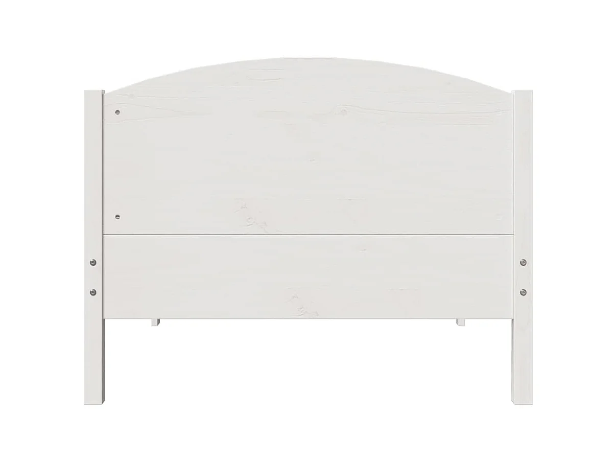 Struttura letto senza materasso bianco 75x190 cm in legno massello di pino