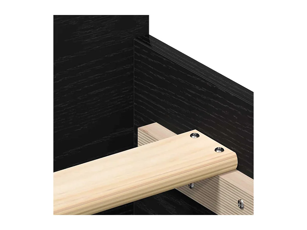 Cadre de lit sans matelas Chêne noir 180 x 200 cm Bois d'ingénierie