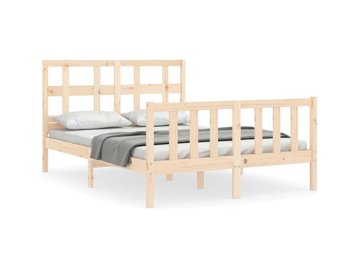 Cadre de lit sans matelas 120x200 cm bois de pin massif