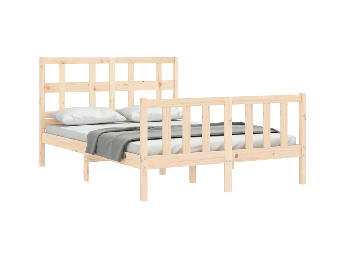 Cadre de lit sans matelas 120x200 cm bois de pin massif