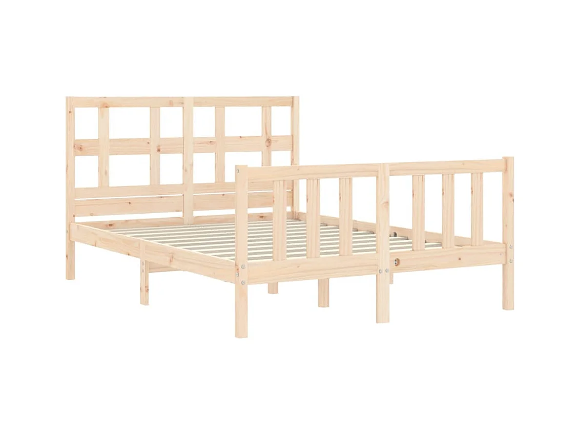 Cadre de lit sans matelas 120x200 cm bois de pin massif