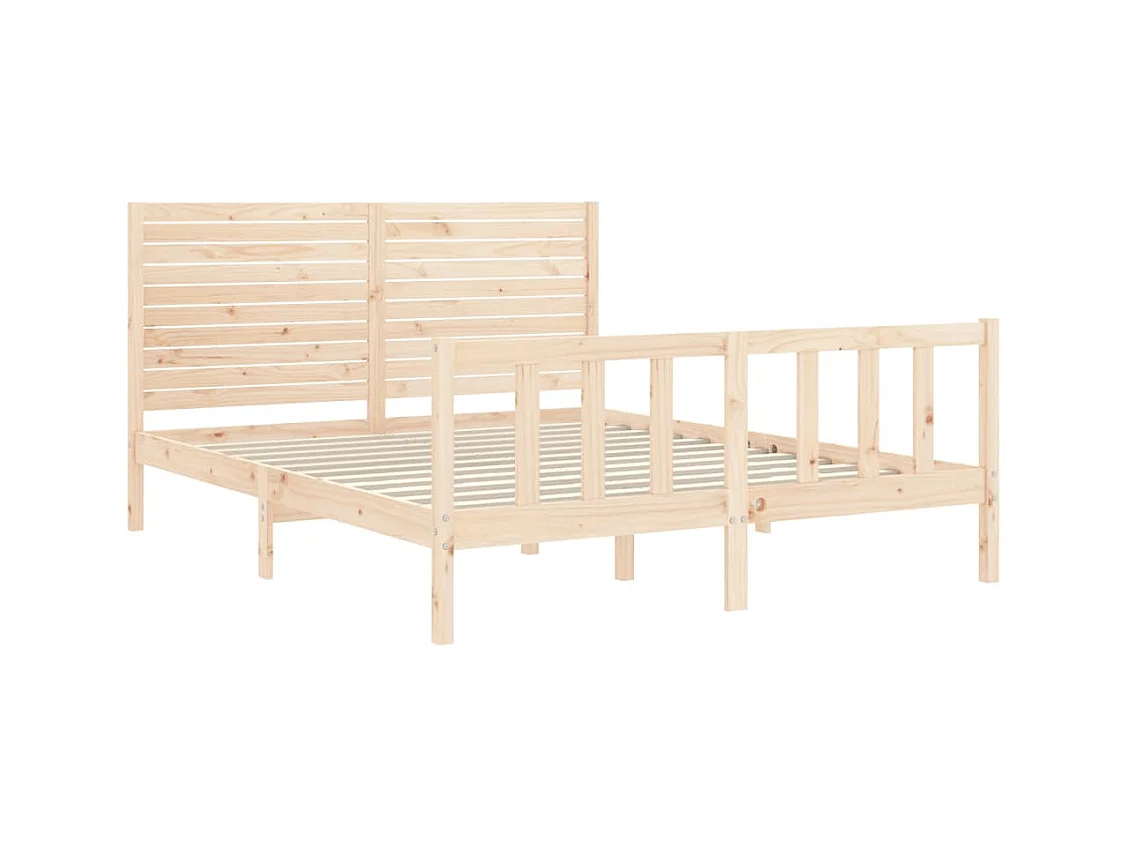 Cadre de lit sans matelas 160x200 cm bois massif de pin