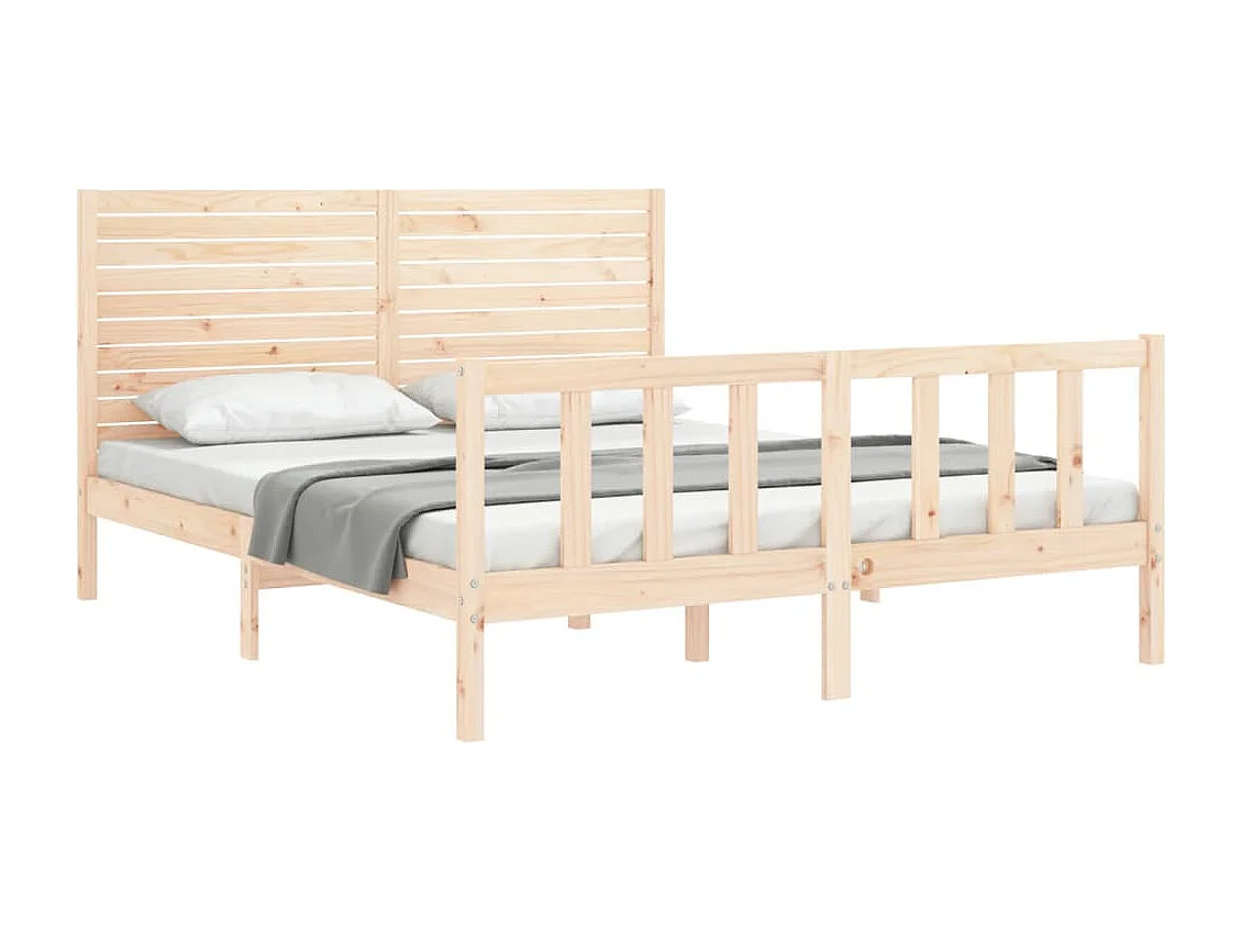 Cadre de lit sans matelas 160x200 cm bois massif de pin