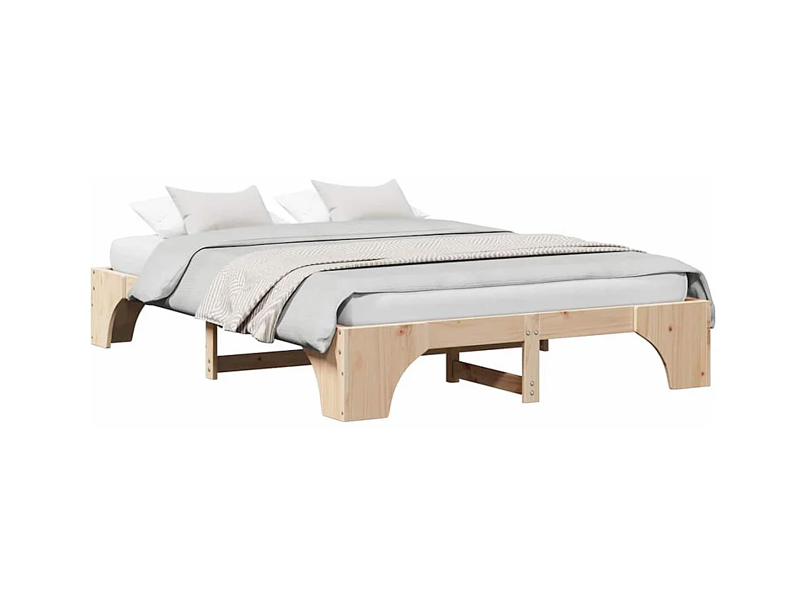 Bedframe van massief grenenhout 140 x 200 cm Massief grenenhout