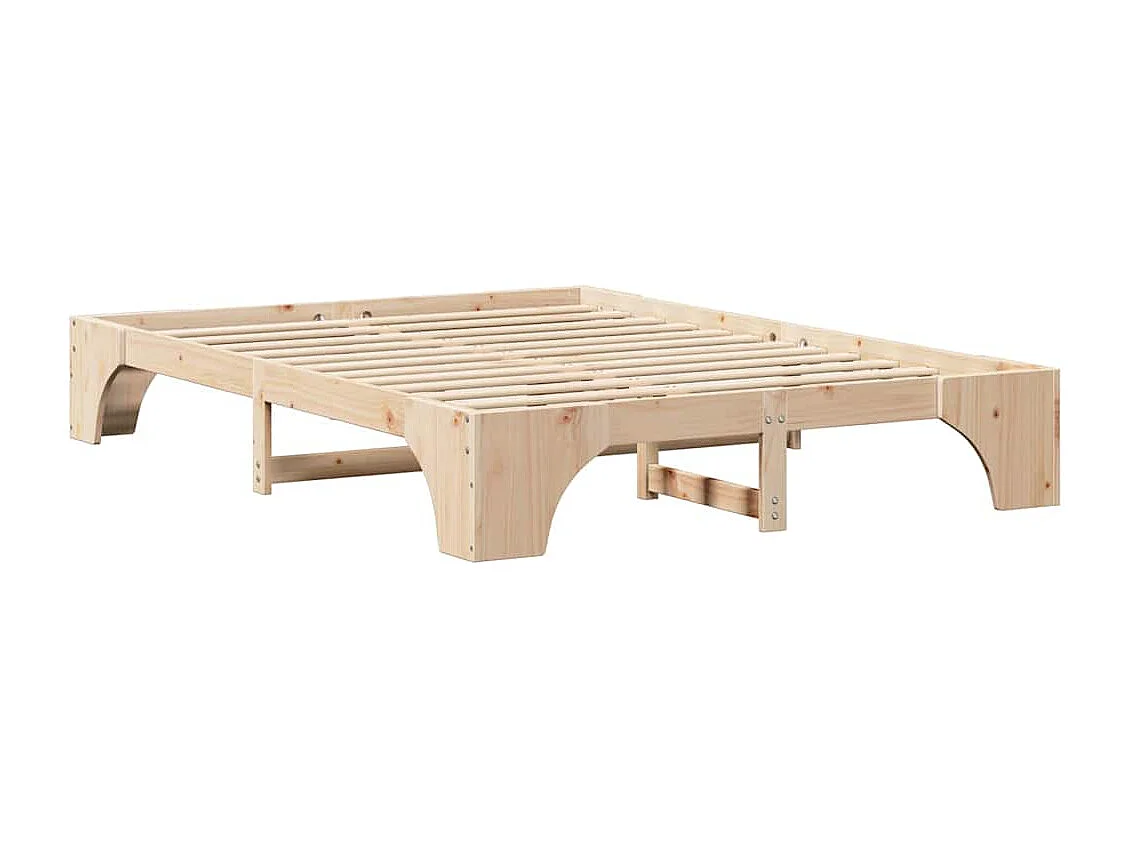 Cadre de lit Pin massif 140 x 200 cm Bois massif en pin