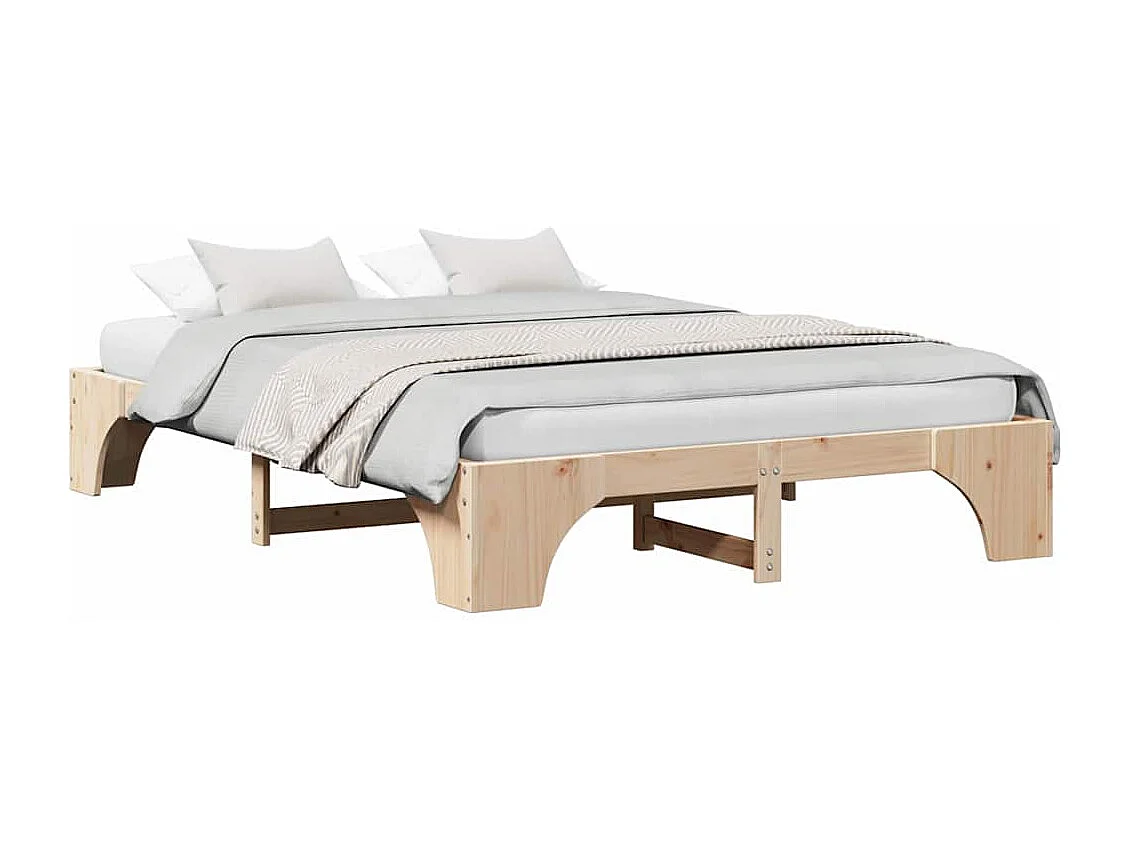 Cadre de lit Pin massif 140 x 200 cm Bois massif en pin