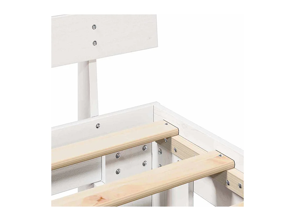 Bedframe met hoofdbord Wit 200 x 200 cm