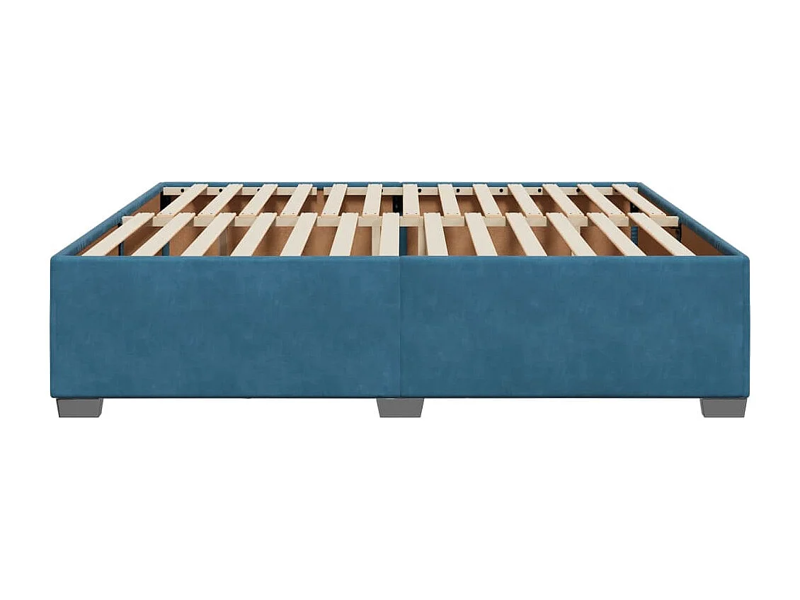Estructura de cama sin colchón azul 180x200 cm terciopelo