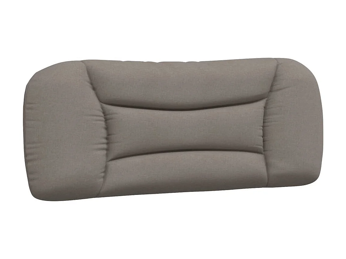 Estructura de cama con LED sin colchón tela taupe 100x200 cm