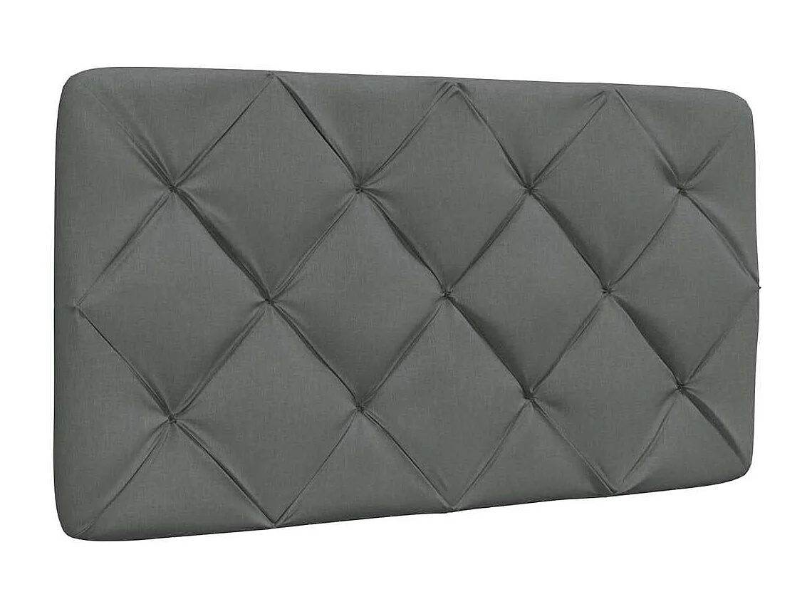 Cadre de lit avec LED sans matelas gris foncé 80x200 cm tissu