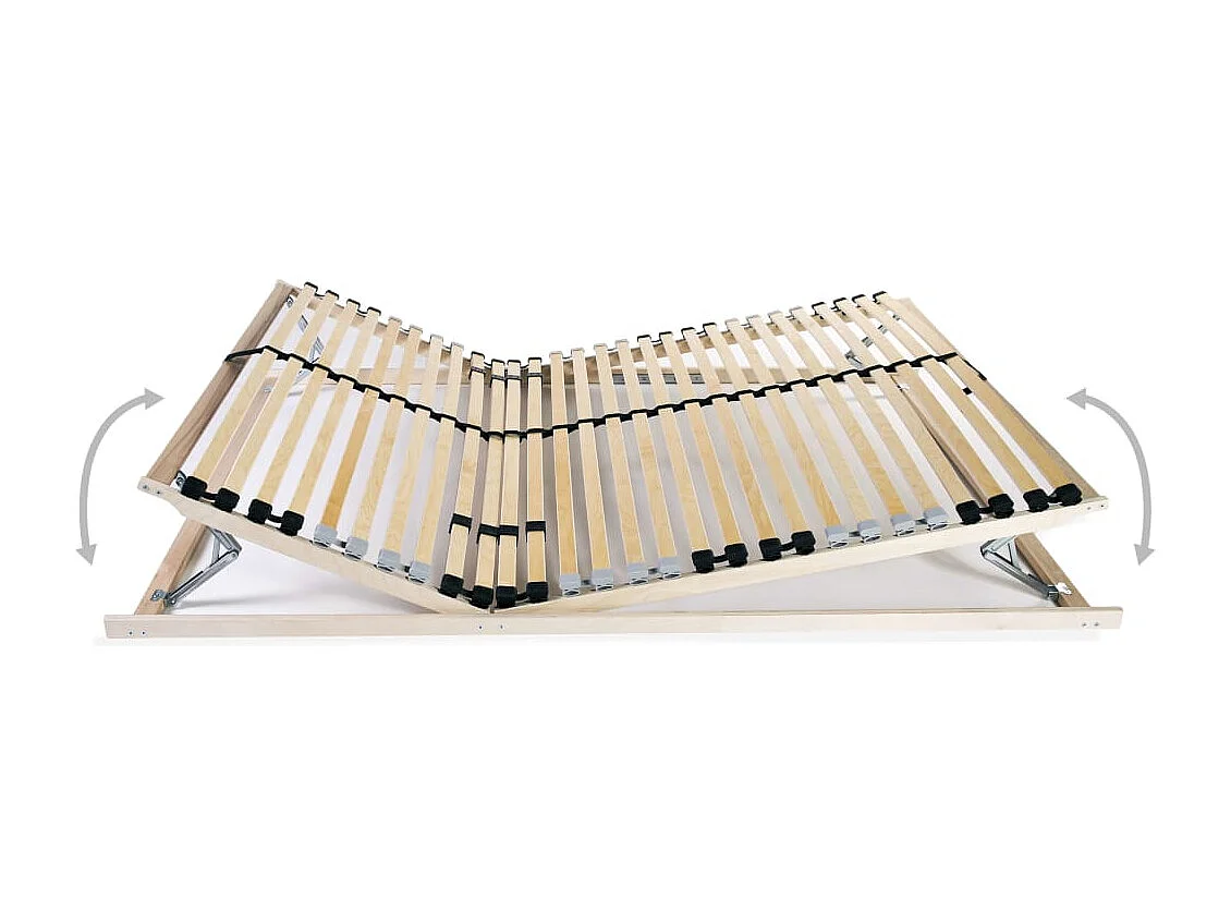 Sommier à lattes sans matelas avec 28 lattes 7 zones 120x200 cm
