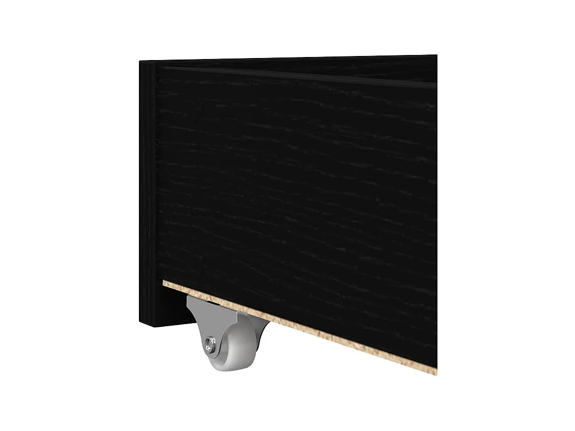 Cadre de lit de jour avec tiroirs Chêne noir 100 x 200 cm