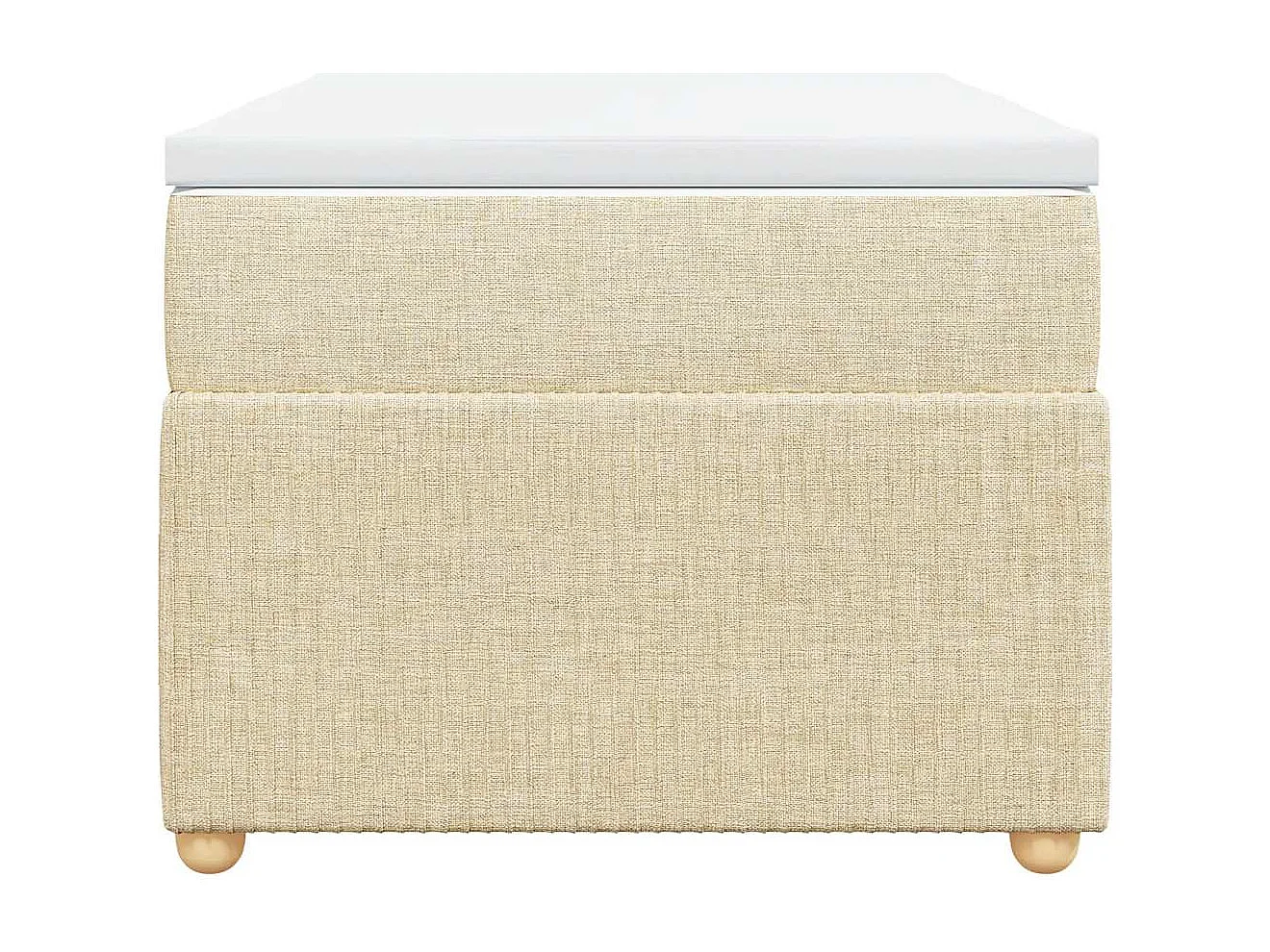 Lattenbodem met matras Crème 90x200 cm Stof