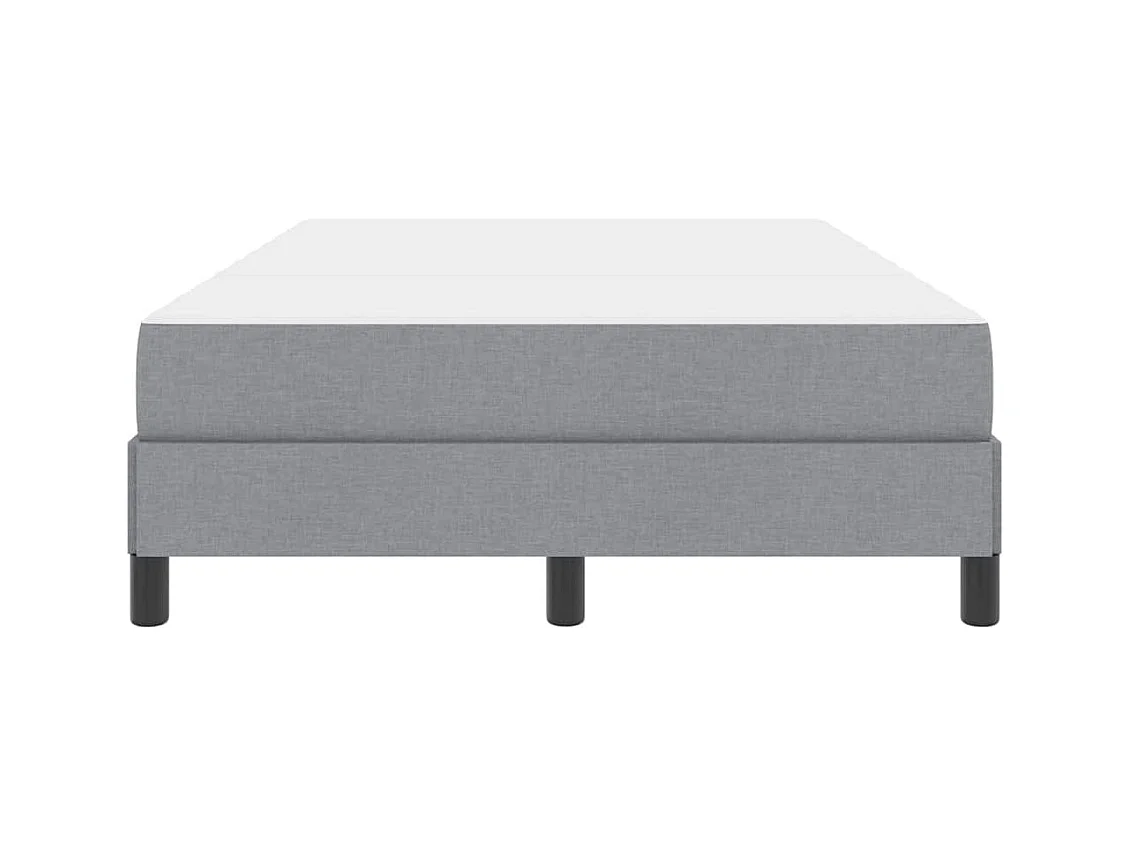 Letto a molle con materasso Tessuto grigio chiaro 120 x 200 cm