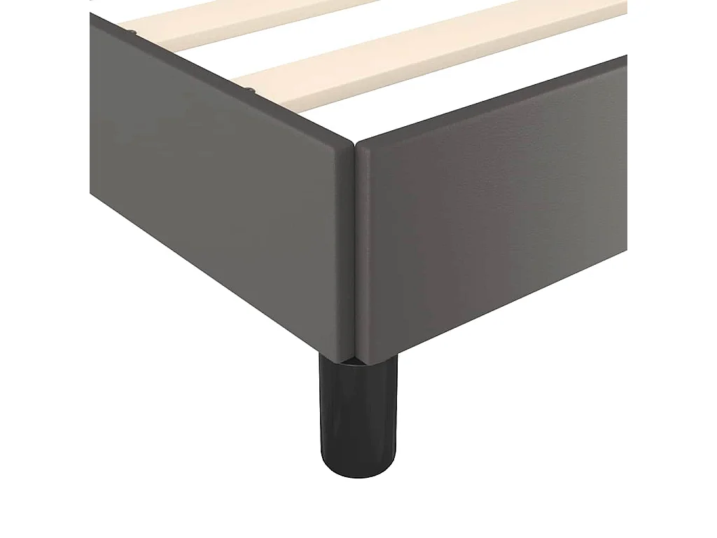 Struttura letto con testiera senza materasso grigio 140x200 cm